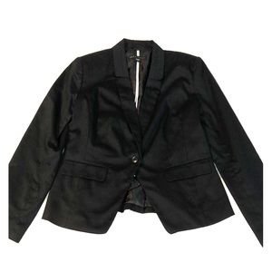 Apostrophe Blazer Suit Jacket Black Button Size 8 - image 1